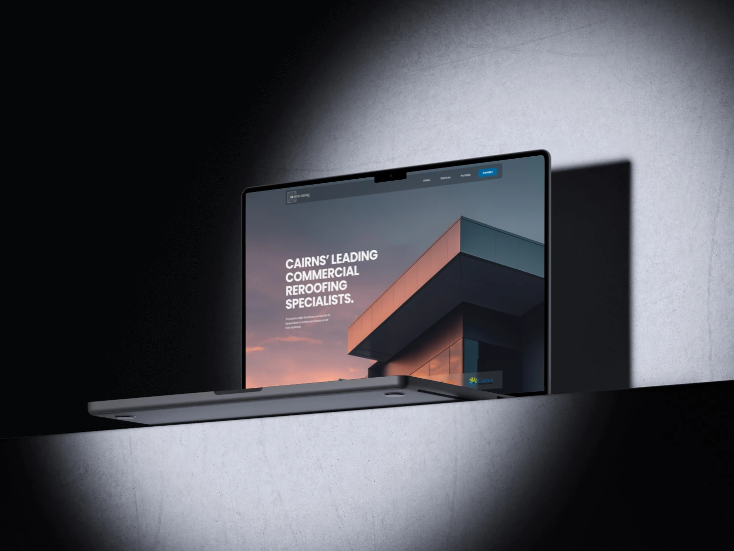 SH Metal Roofing Website Hero Section